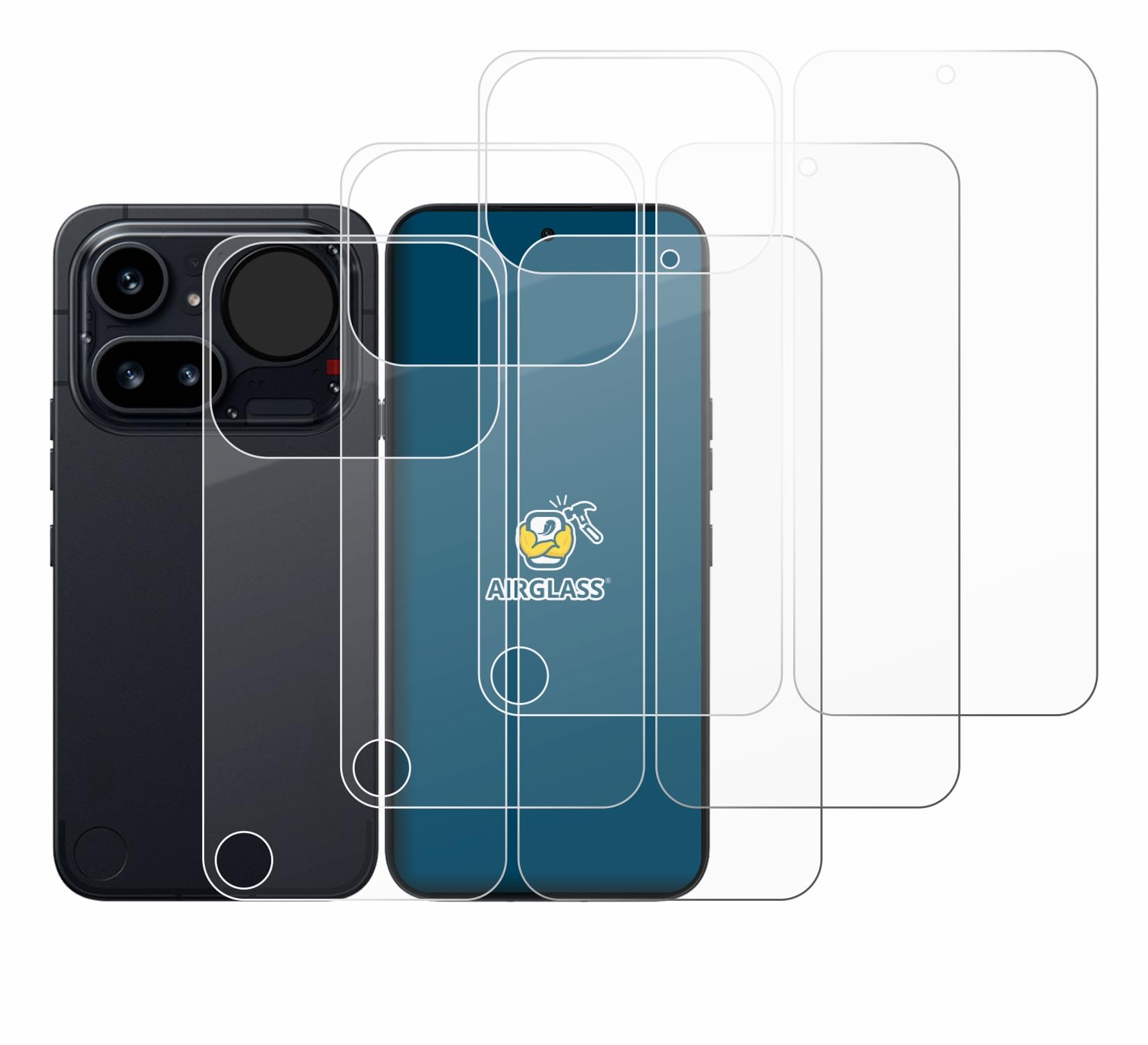 brotect Pellicola Protettiva Vetro per Nothing Phone (4a) Pro (Fronte+Retro) Protezione Schermo (6 Pezzi) [Durezza Estrema 9H, Chiaro]