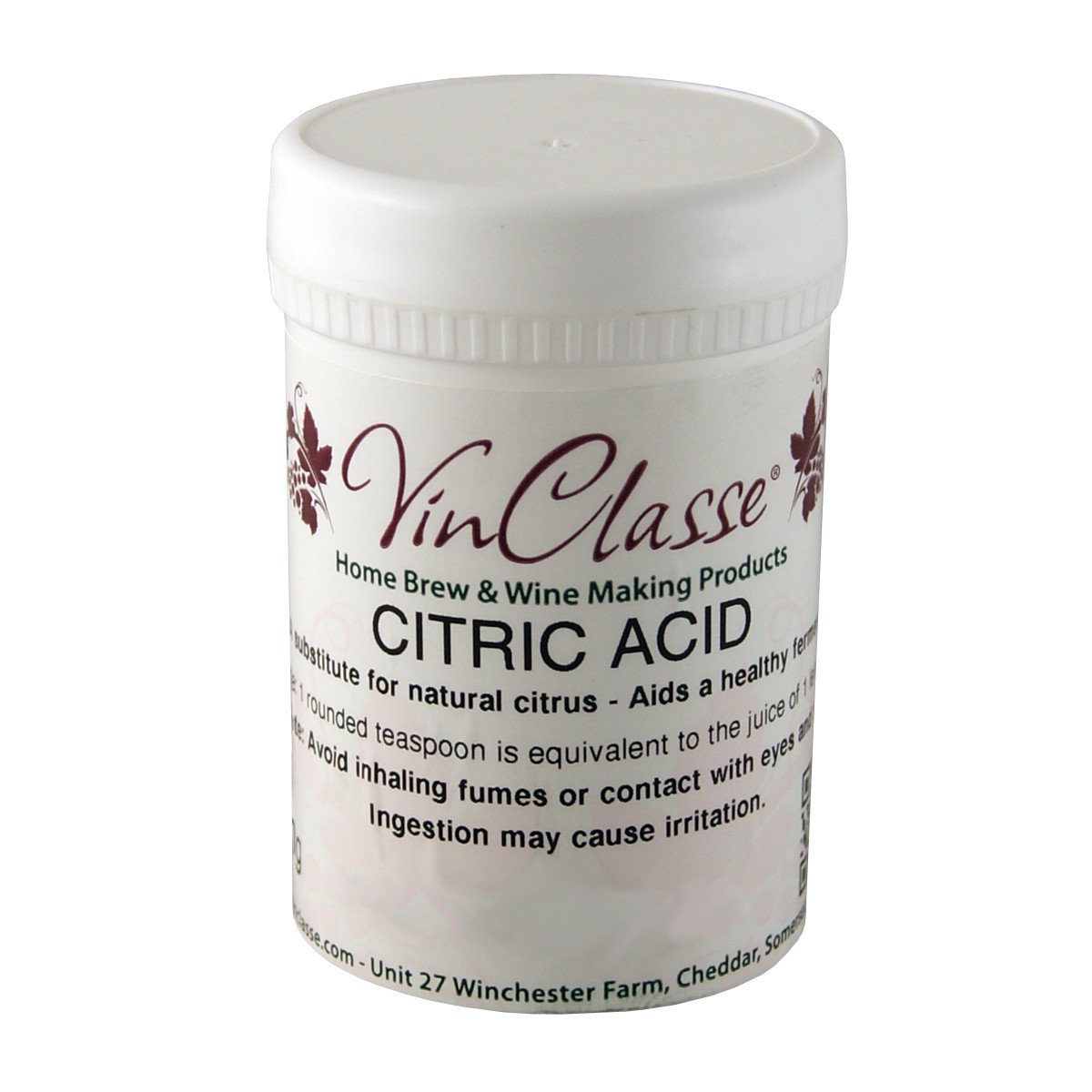 Vinclasse Citric Acid 100G Tub