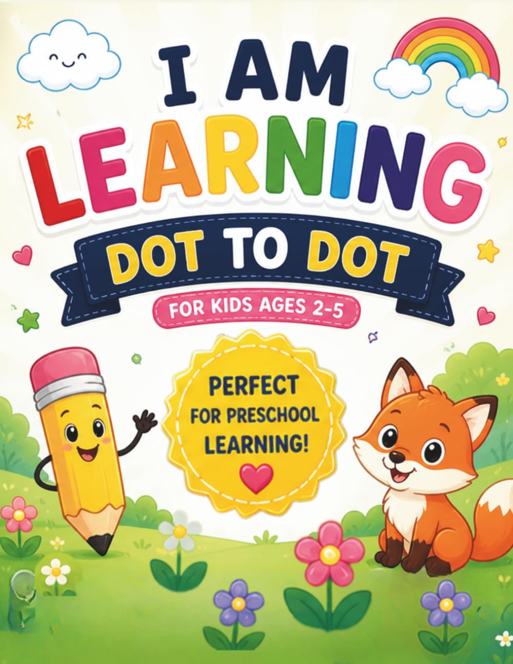 I Am Learning Dot to Dot for Kids Ages 2–5: Fun Activities to Connect, Learn & Play | Mazes, Matching, Counting, Tracing, Find & Circle + Certificate of Achievement (I Am Learning Series)