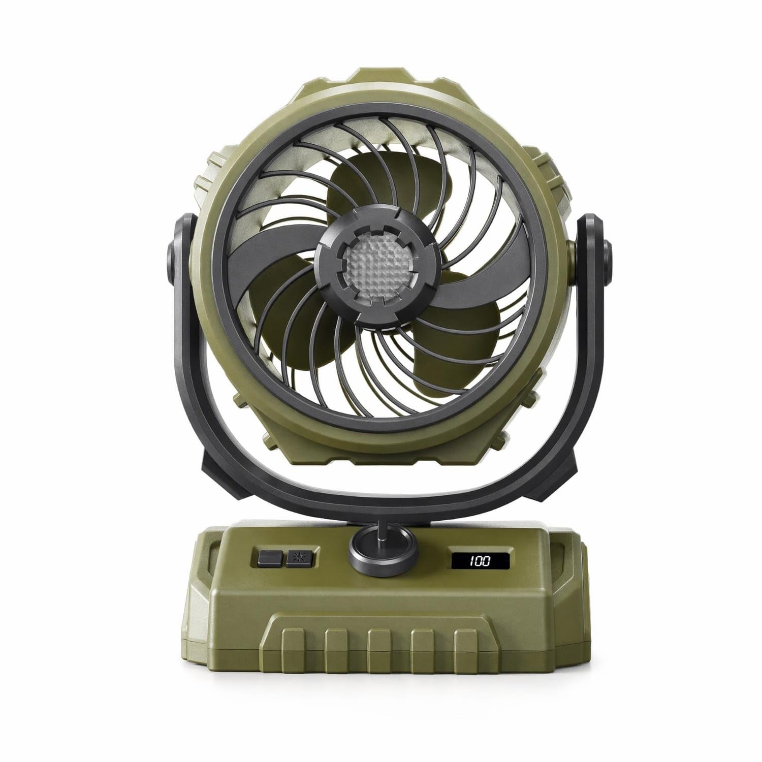 Rugged Camping Fan with Power Bank Rechargeable Portable Fan with Light Compact Battery Operated for Campers, Travelers, Tents, Patio, Emergencies, Green, X5 Non-oscil W Pb-picture-17