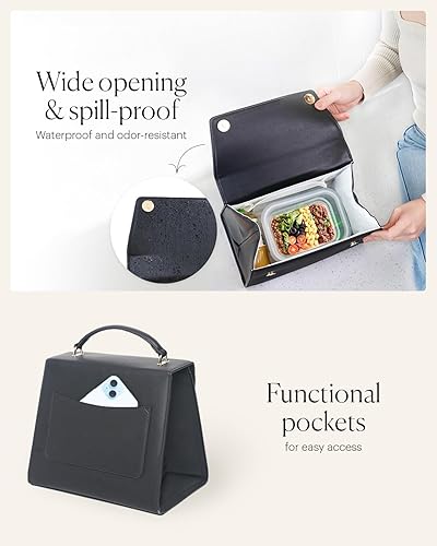 Miniatura 3 de Lonchera térmica para mujer, lindas bolsas de almuerzo para el trabajo, bolsa de almuerzo para adultos, lonchera moderna para mujeres, bolsas de