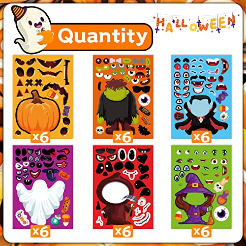 Miss Fantasy Halloween Stickers For Kids 36 Sheets Halloween Stickers Halloween Face Stickers Halloween Party Games Halloween Party Favors For Toddlers Halloween Sticker Crafts For Kids Diy Halloween Party Activities #TOP1