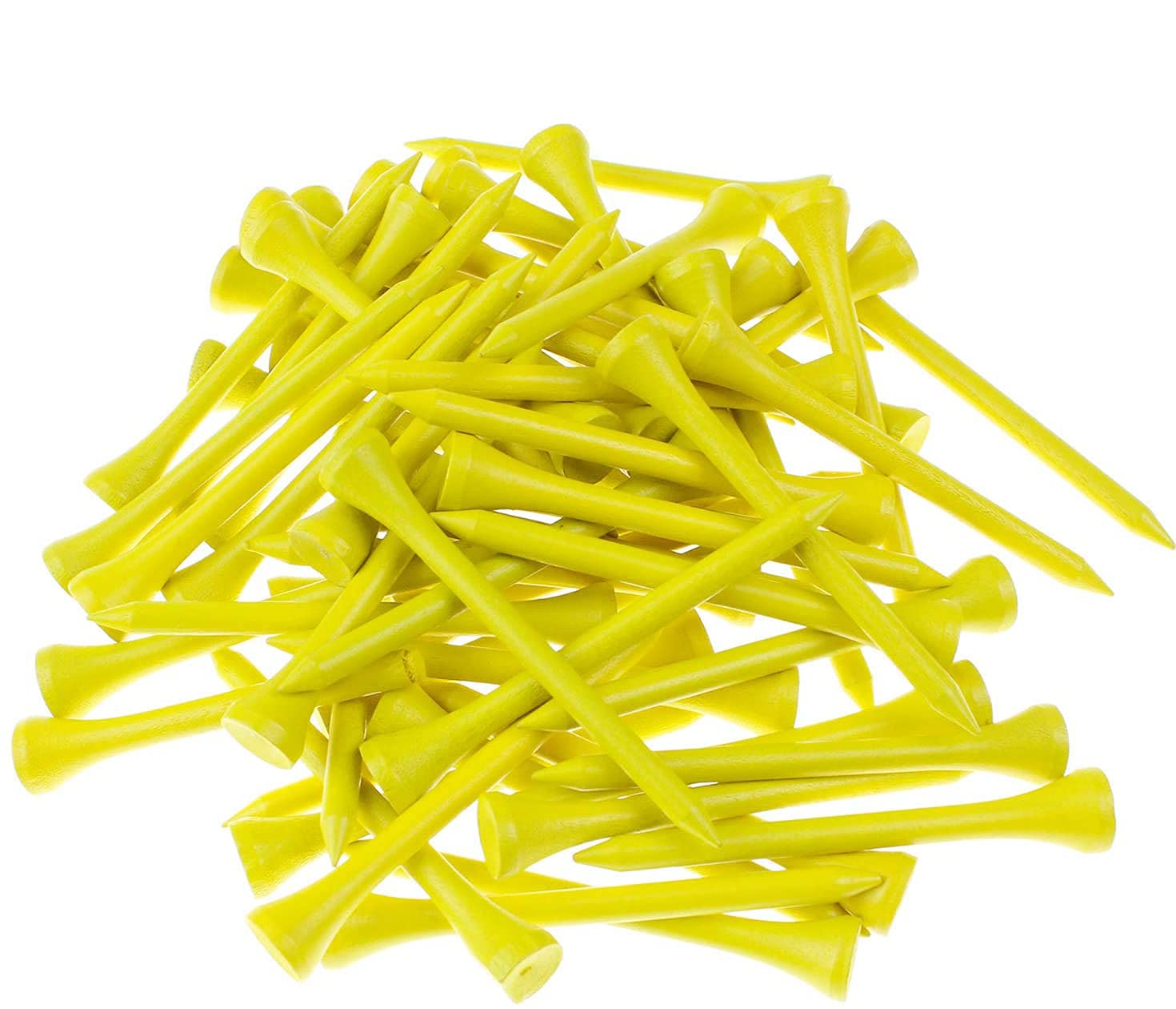Namvo 50 tees de golf profesionales de 83 mm, camisetas de golf altas para reducir el giro lateral y la fricción, color amarillo