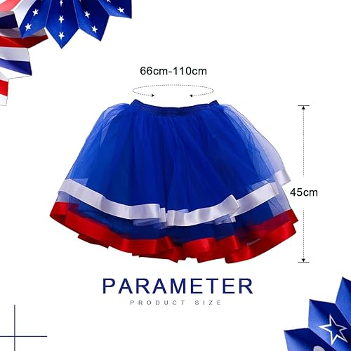 Miniatura 2 de Nicute Falda tutú para mujer, 4 de julio, color rojo, blanco y azul, con estrellas, divertida, patriótica, para fiesta del Día de la Independencia