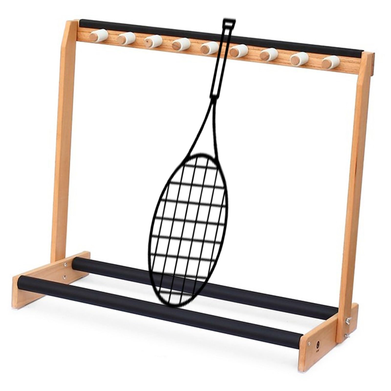 Tt Racket Stand Metal Racket Organizer Large Adjustable Floor Standing Tennis/Badminton ...