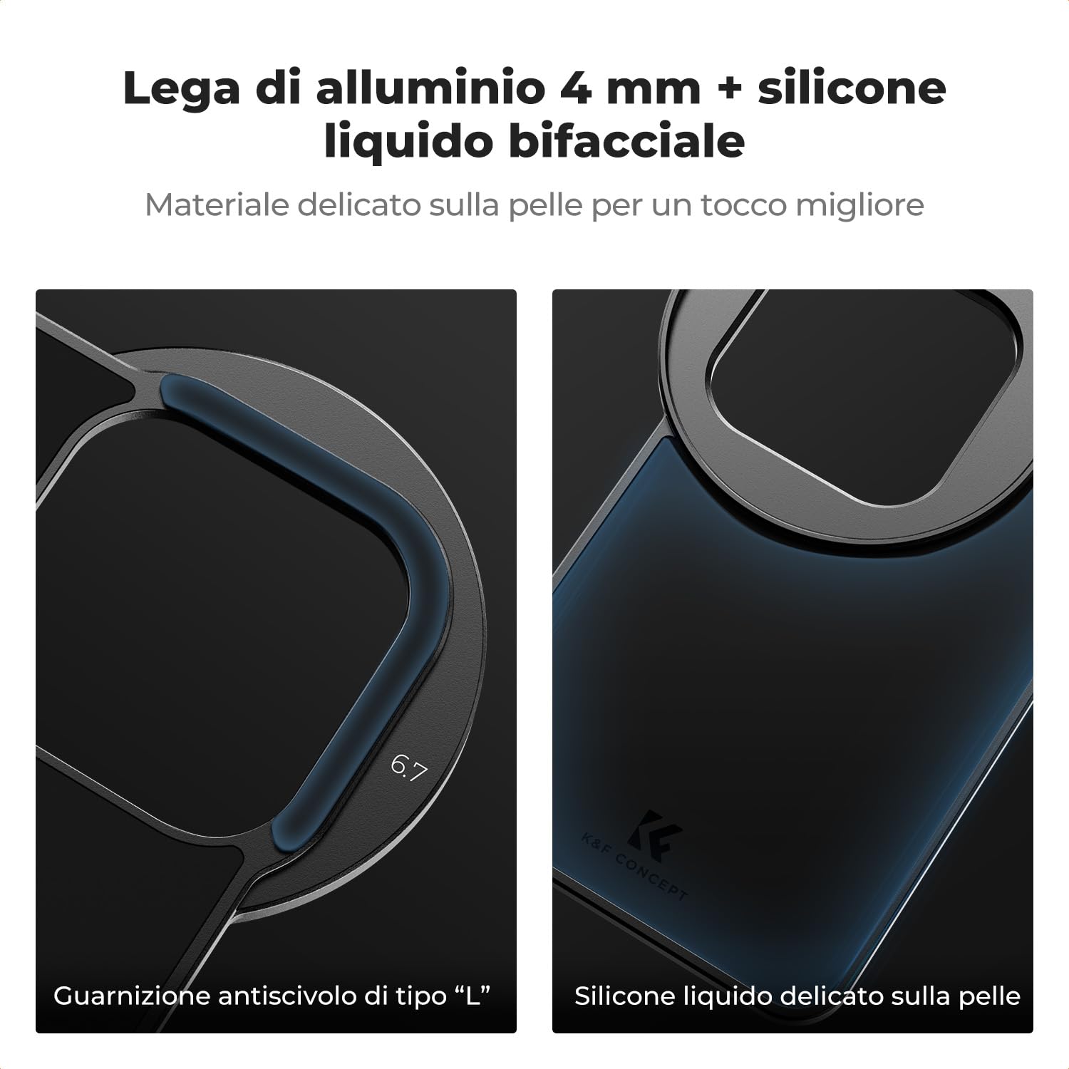 K&F CONCEPT Adattatore Magnetico da 6,7 pollici con Filtro CPL da 67 mm per iPhone, Compatibile con 16/15/14/13/12 Pro Max, 16/15/14 Plus (6,7/6,9 pollici)