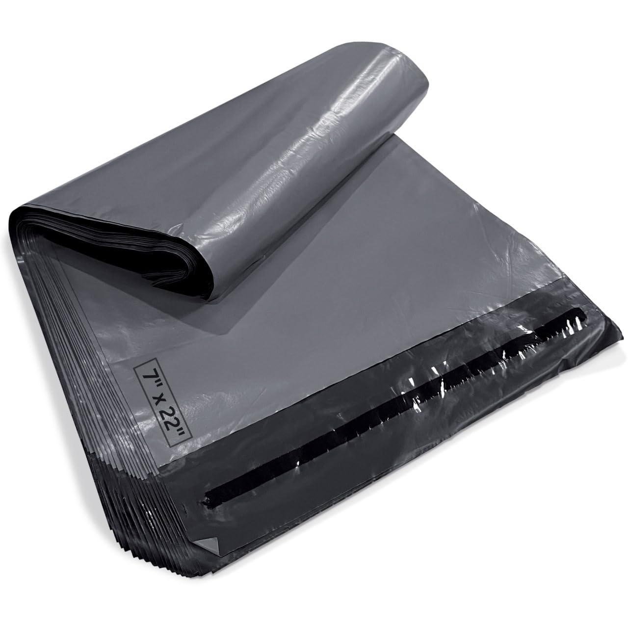 JeeJaan® 100 Grey Parcel Bags 7" x 22" - 177 x 558 mm Courier Mailer Plastic Parcel Envelopes Durable Packaging Shipping Bags Waterproof and Tear-Proof Postal Mailer Courier Bag — image 1