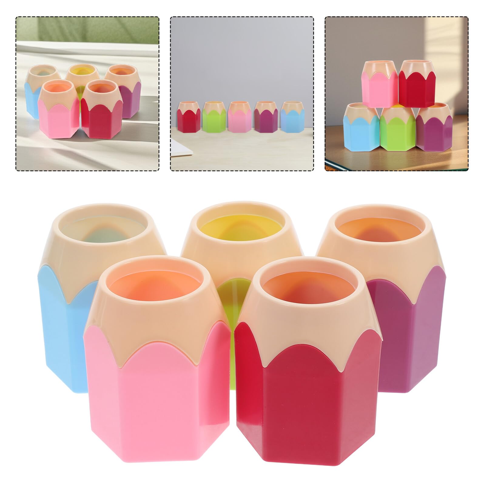 30 Pezzi Porta Penne da Scrivania Colorati in Materiale Robusto Organizer Multifunzionale per Matite Pennelli Trucco e Accessori Design Capacità per Ufficio