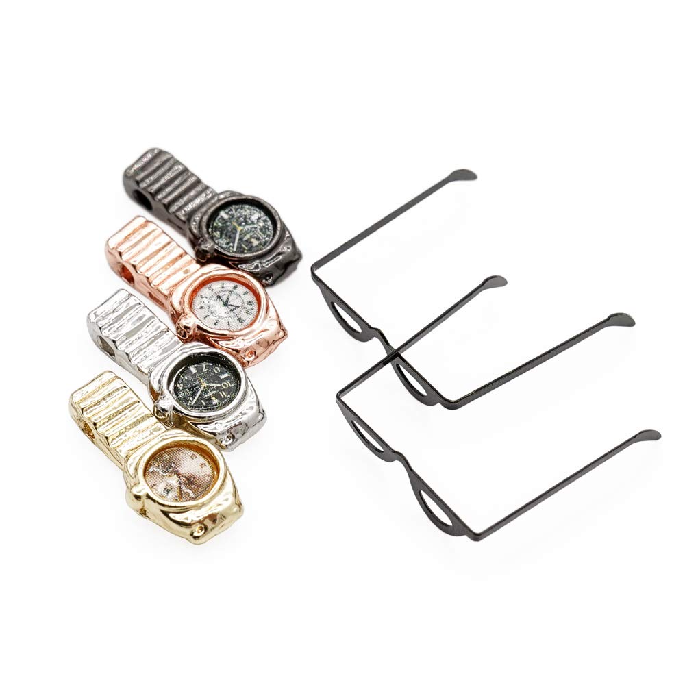 Odoria Orologio In Miniatura Scala 1/12 – In Legno, 2,2x1,8x3 Cm – Accessorio Per Casa Delle Bambole