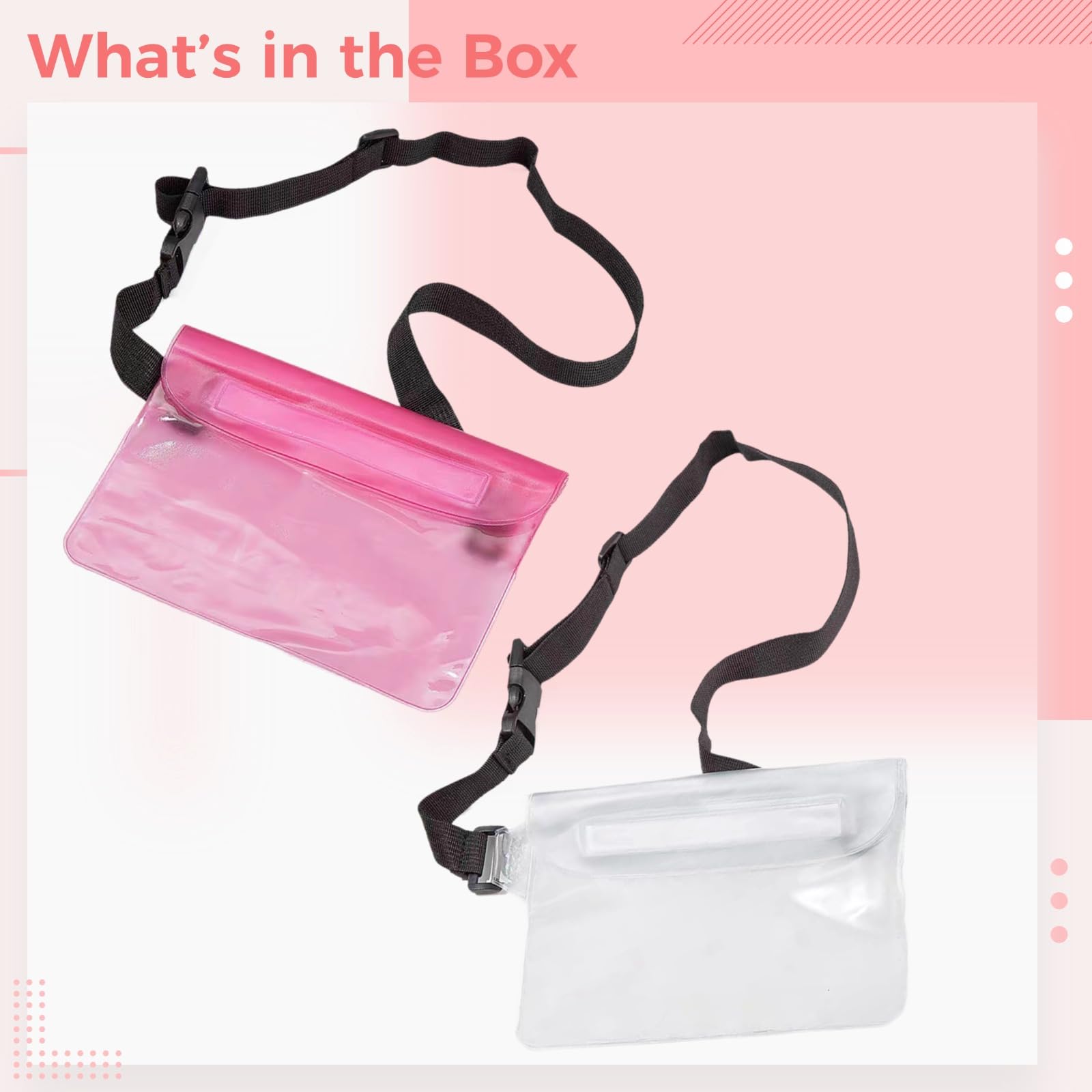 Lot de 12 bananes imperméables, pochette téléphone en PVC avec triple fermeture, ceinture réglable, tactile, sac de taille étanche pour la natation, la navigation et les sorties en bord d’eau