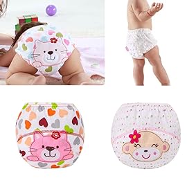 FedMois Baby Potty Training Pants Boys Girls Training Underwear Reusable (6 Pack), Caterpillar, 3-4 Years