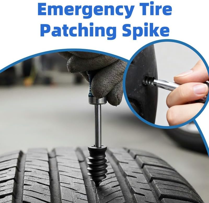 Miniatura 4 de Kit de Clavos para Reparación de Neumáticos con 2 Tamaños, Nuevo Clavo de Neumático de Vacío 2025, Tapones de Neumáticos con Tornillo, Herramientas
