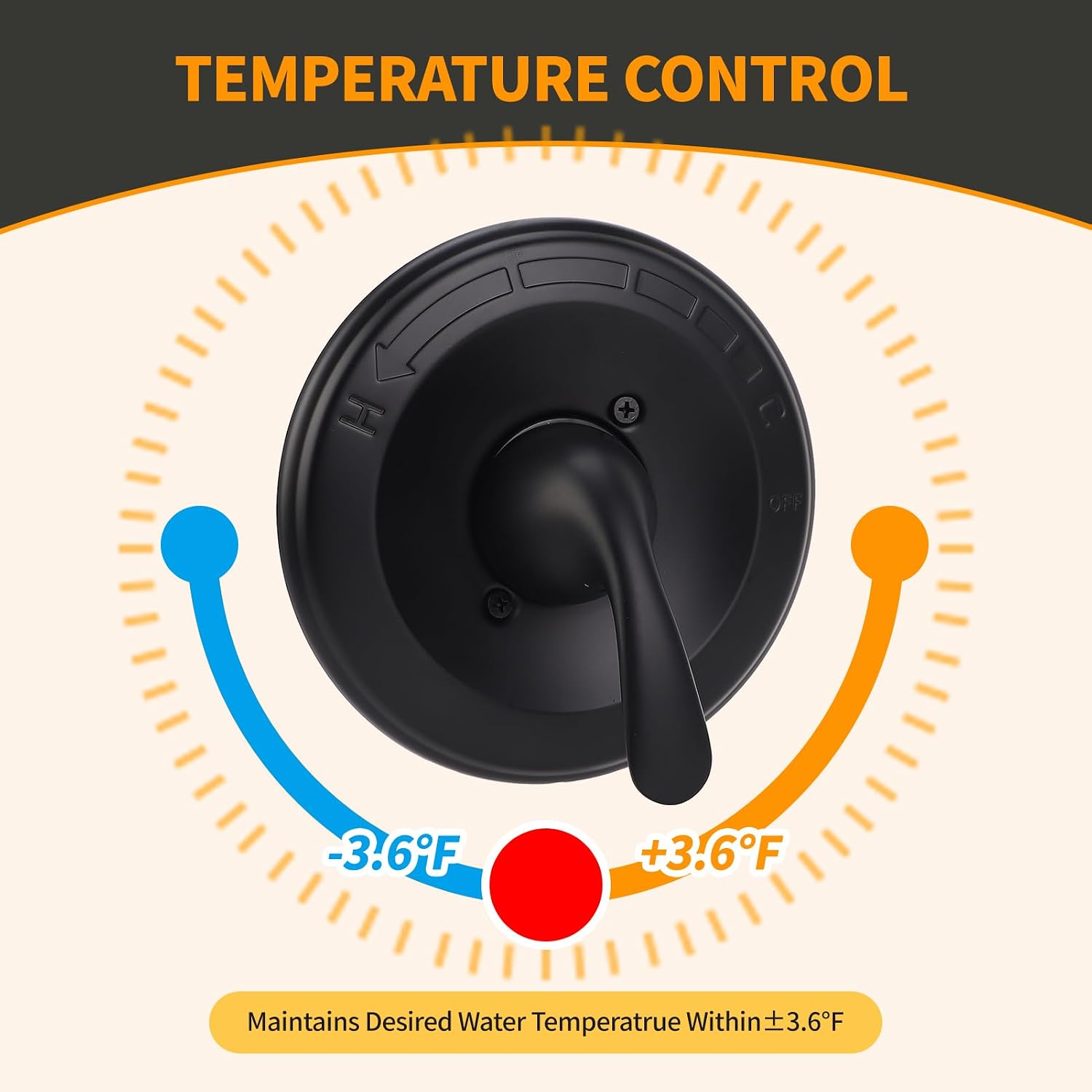 Replacement for Delta Faucet Classic 13 Series Single-Function | Matte Black, T13020-Bl (Cartridge Included), Quality Metal, H/C Temperature Indicator, Lever Handle, 7X7X5In