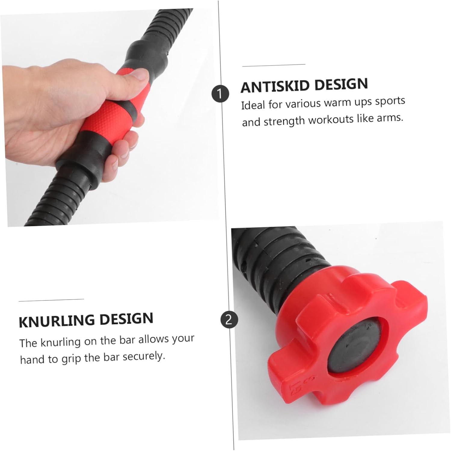 2pcs Dumbbell Bars with Knurled Grip and Spinlock Collars Includes Nuts for Secure Weight Lifting Suitable for Strength Training and Fitness Workouts at Home Gym Random Color