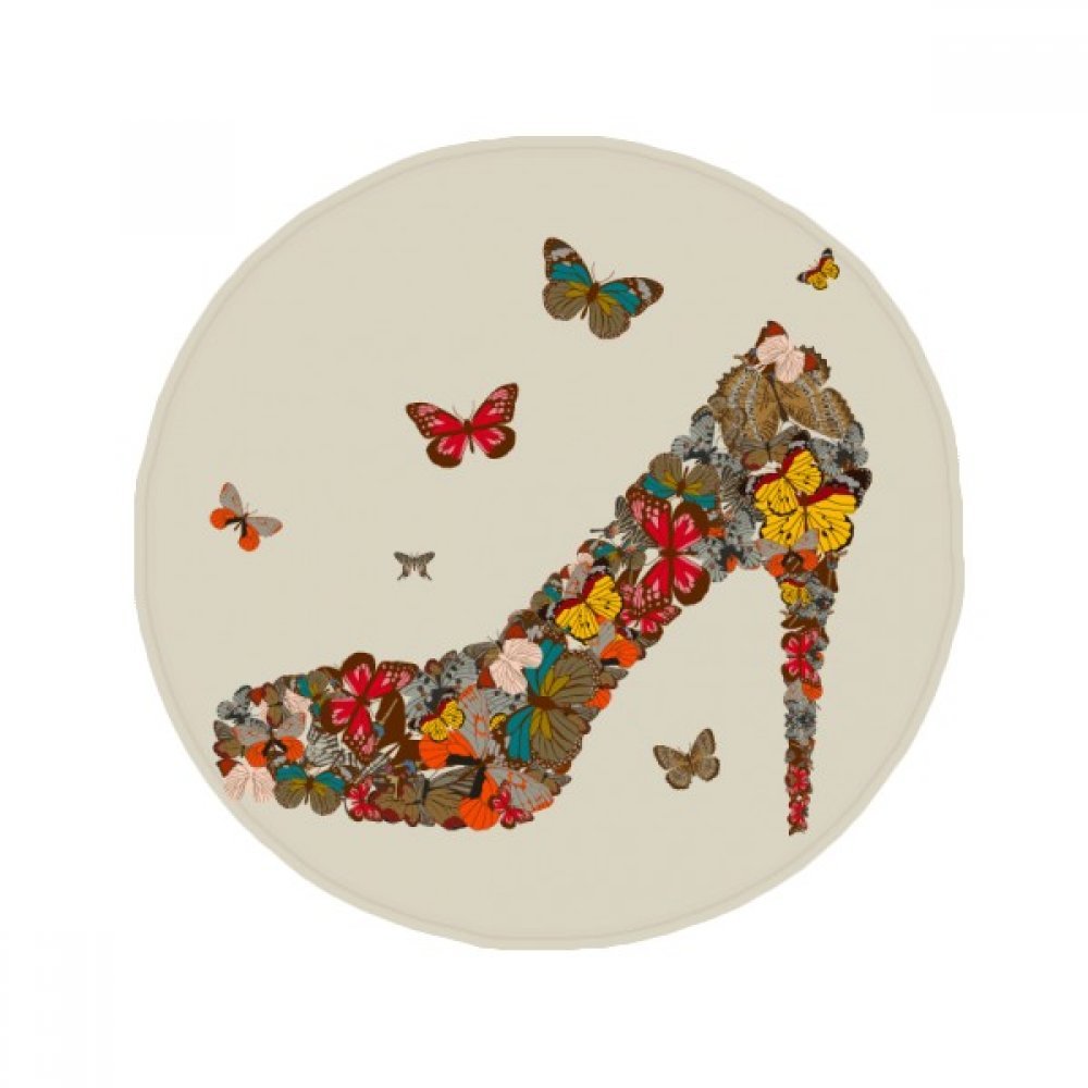 Tapis de sol 80cm papillon idée cadeau originale pour salon et chambre
