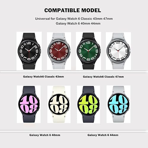 Miniatura 6 de Correa compatible con Samsung Galaxy Watch 76 de 1.575 in y 1.732 in, bandas clásicas para Galaxy Watch 6 de 1.693 in y 1.850 in, correa deportiva