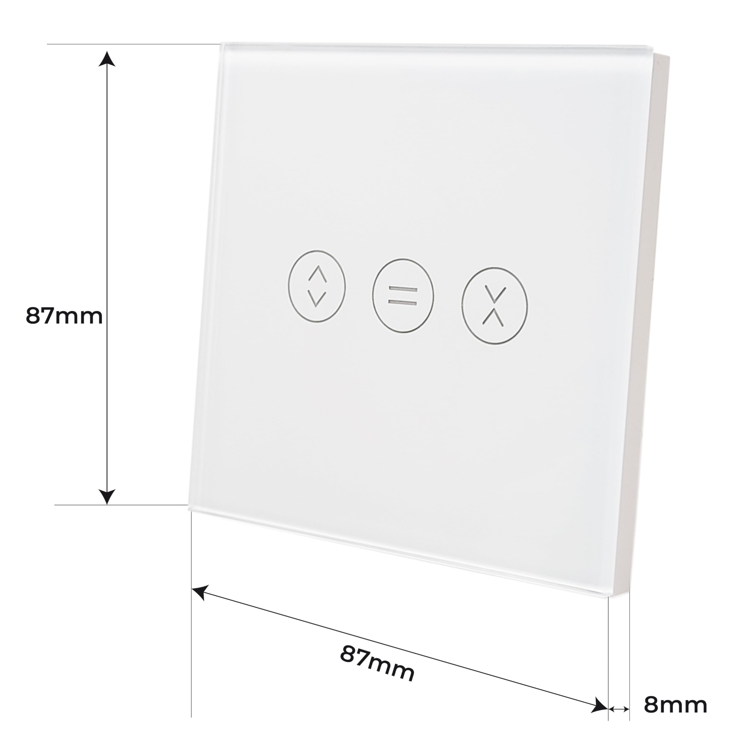 LED ATOMANT 4x Interruptor Cristal Wifi para Persiana App Smart Life/Tuya | Compatible con Alexa y Google Assistant