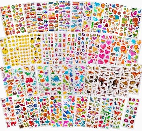 1000+ gumowych misiów dla dzieci w wieku 2 lat, 3 lata, naklejki 3D, zwierzęta, DIY, scrapbooking, prezent