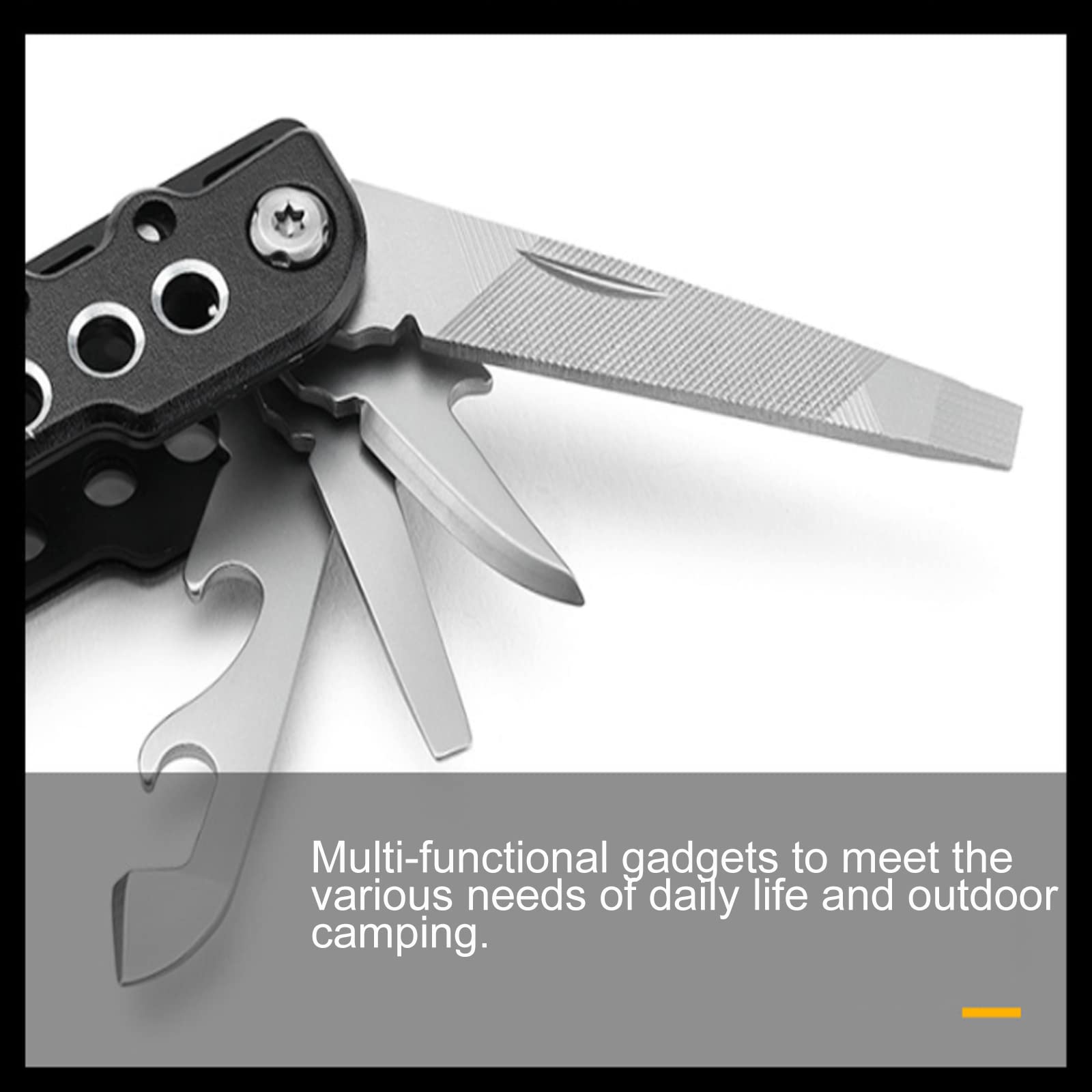 13-En-1 Multitool Couteau Pliant Acier Inoxydable Pince Multifonctions Conçue Outil De Poche Avec Poignée Ergono Pour Extérieur, Survie, Camping, Randonnée, Réparation Simple