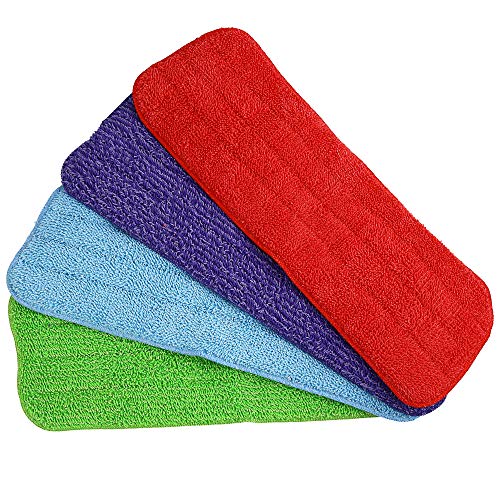Aynoo Reveal Mop Microfiber Cleaning Replacement Pads Set Of 4 Packs For Spray Mops And Reveal Mops Wet Mop Dry Mop For Home And Commercial Cleaning Refills Washable (15.5 X 5.5Inch, 4Pcs) #TOP1