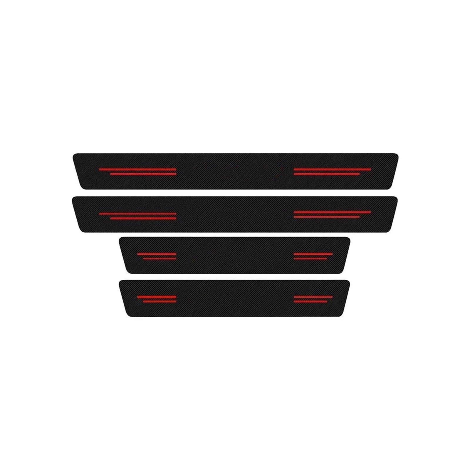 for VW for Passat Carbon Fiber Accessories Car Doorsill Stickers Protect Film Threshold Bumper Strip Scuff Plate Decals(4pcs 1)