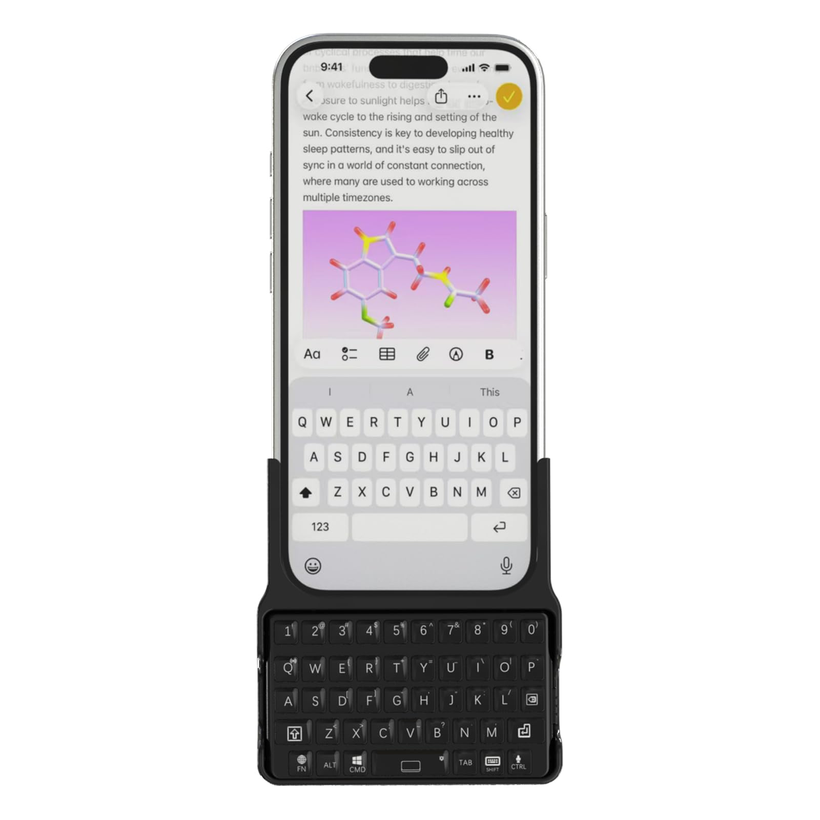 EXknight iPhone Keyboard and 3D Printed Keyboard Case for 17 Series (iPhone 17 Air)