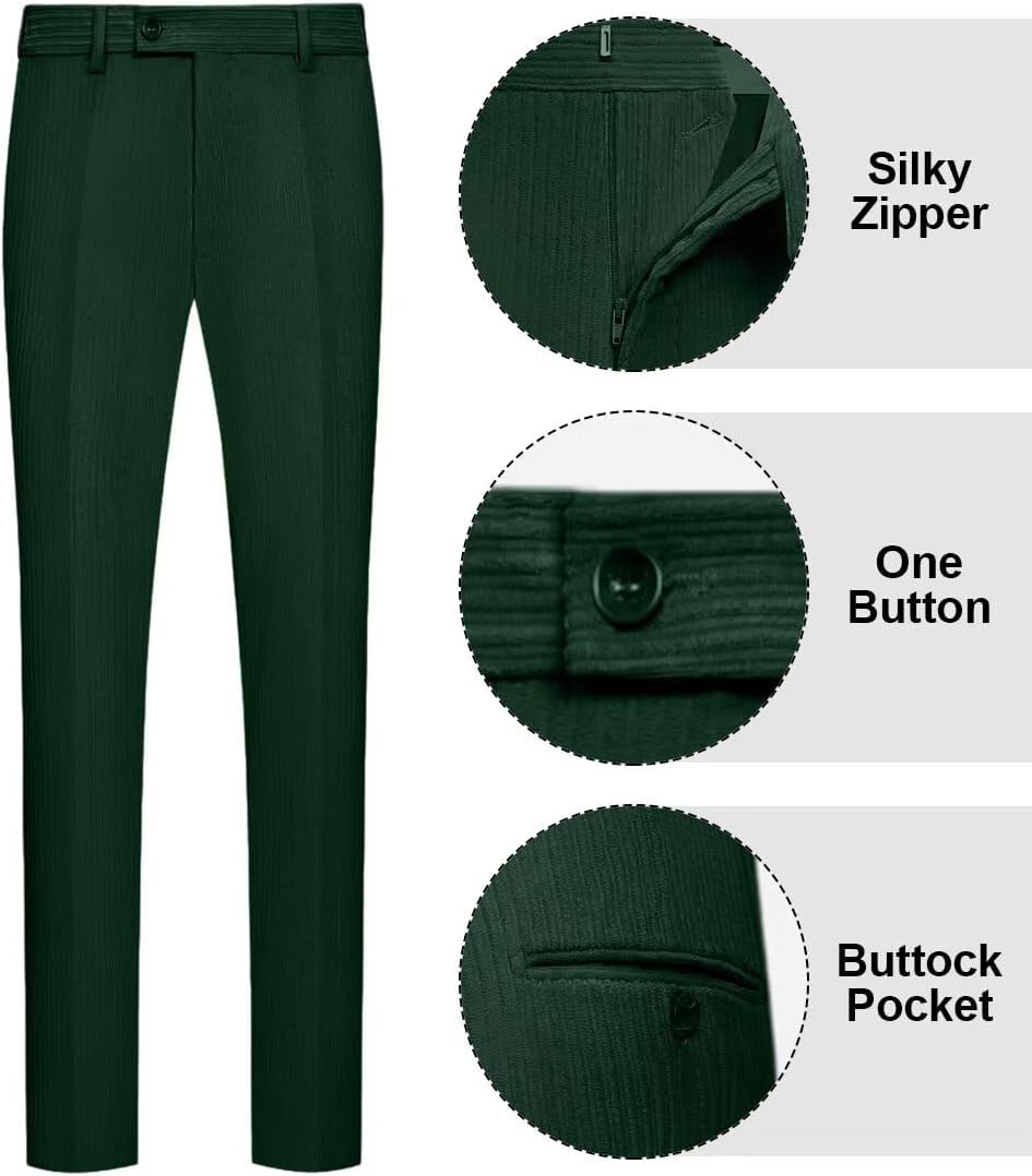 Retro Corduroy Boys Suit 3 Piece Slim Fit Kid Suits Tuxedo Set Wedding Prom Outfit Jacket Blazer Vest Pants for Boy