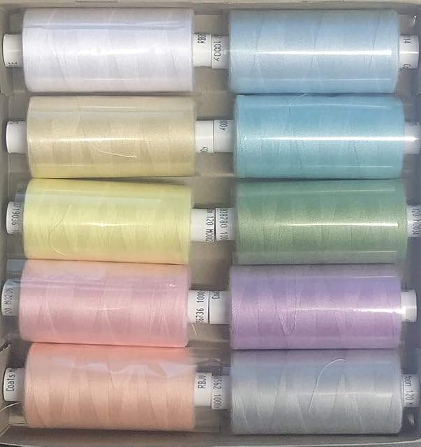 Coats Moon Light Mix Assorted Sewing Thread - Box of 10 reels