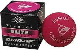 Dunlop Bola de squash Elite Singles (bola dura) (1 bola)