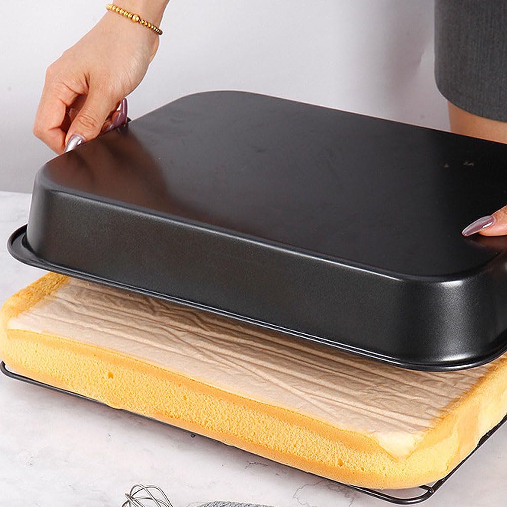 Bandeja Para Hornear Horno Antiadherente De 15 Pulgadas Con Rejilla De Enfriamiento Para Hornear Pan De Pastel, Sartén Para Asar De Acero Al Carbono Profesional Con Rejilla Antiadherente