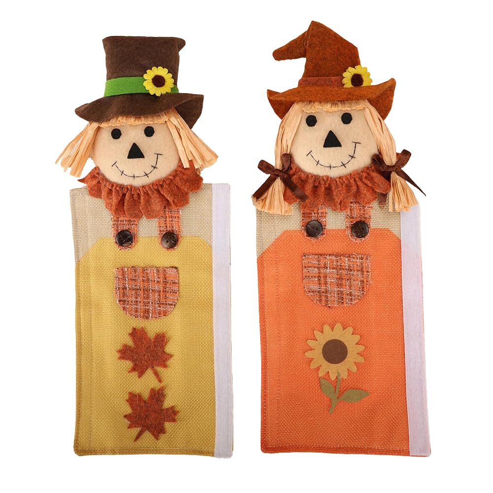 NVOQILIN 2Pcs Refrigerator Handle Covers Washable Fridge Grip Protectors Harvest Festival Decoration Freezer Door Handle Covers Washable Protectors
