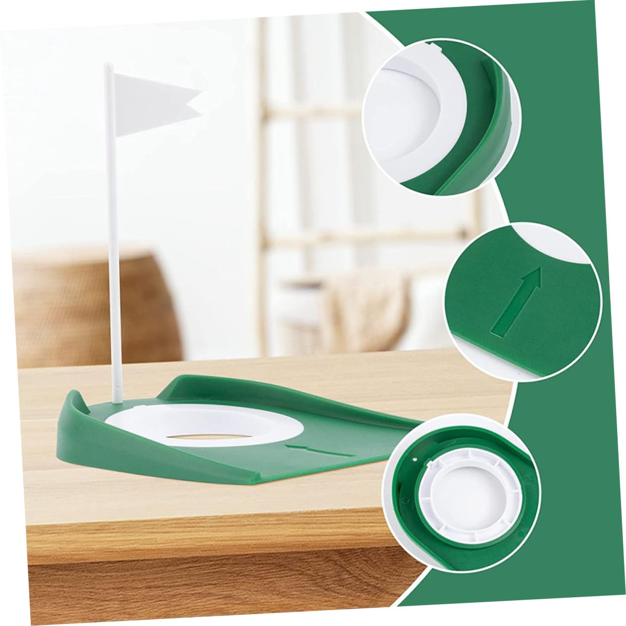 Gogogmee Golf Training Aid 2 Pack of Practice Hole Cups Regulation Size for Indoor Putting Practice Lightweight Easy to