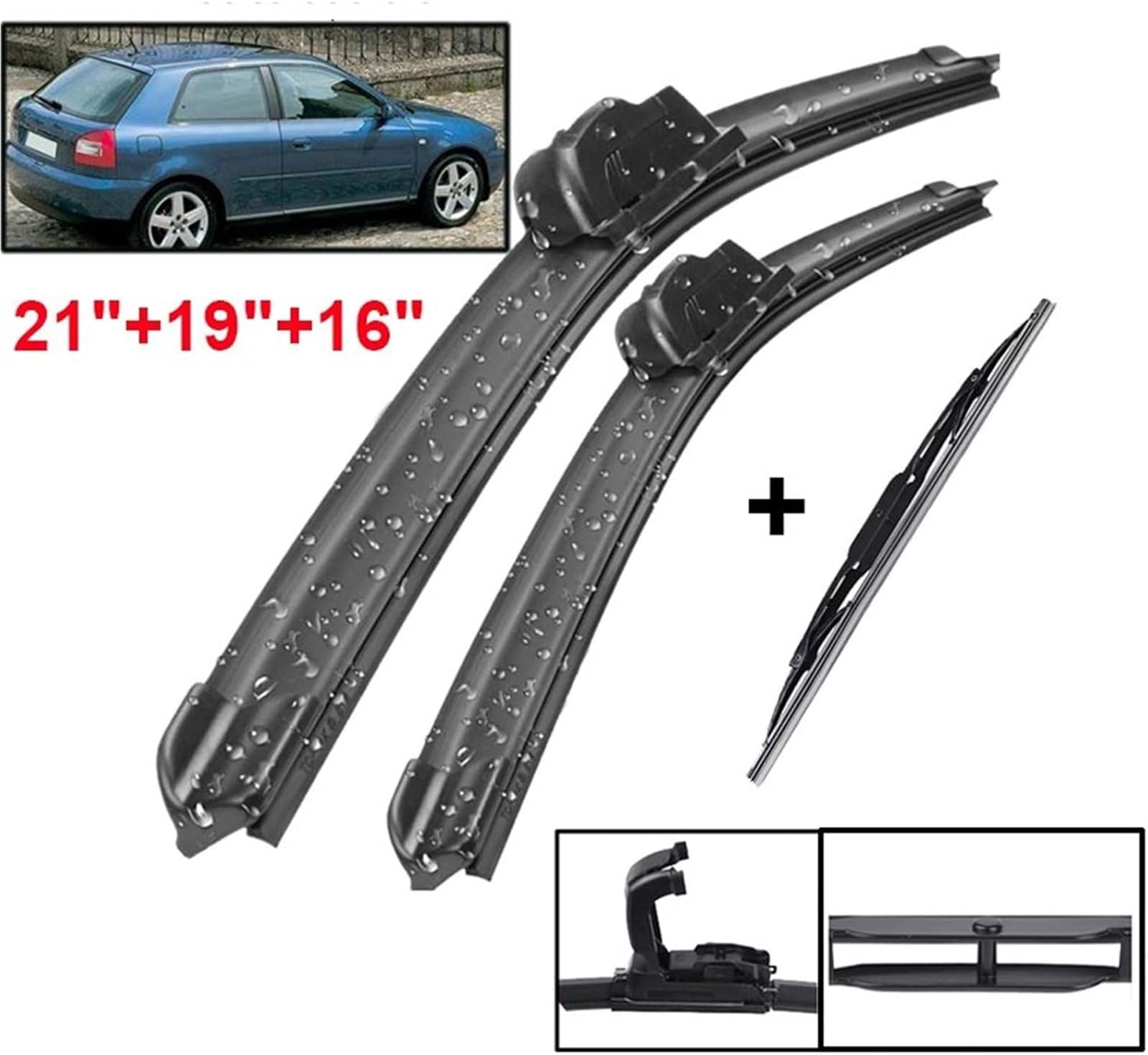 spazzole tergicristallo universali per auto Kit spazzole tergicristallo anteriori e posteriori per A3 8L