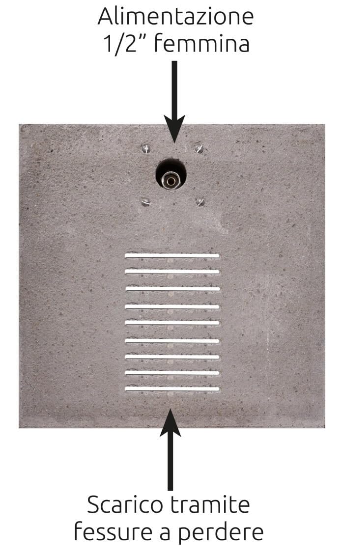 belfer Fontaine de jardin avec robinet et base en béton 42/QBM Anthracite