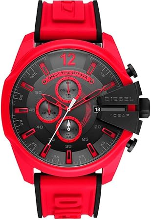 Relógio DIESEL masculino cronógrafo silicone DZ4526/4RN | Amazon.com.br