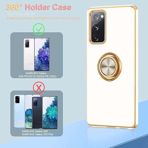 Miniatura 2 de Fingic Funda para Samsung Galaxy S20 FE 5G, funda para Galaxy S20 FE con soporte de anillo, soporte de anillo giratorio de 360, soporte magnético,