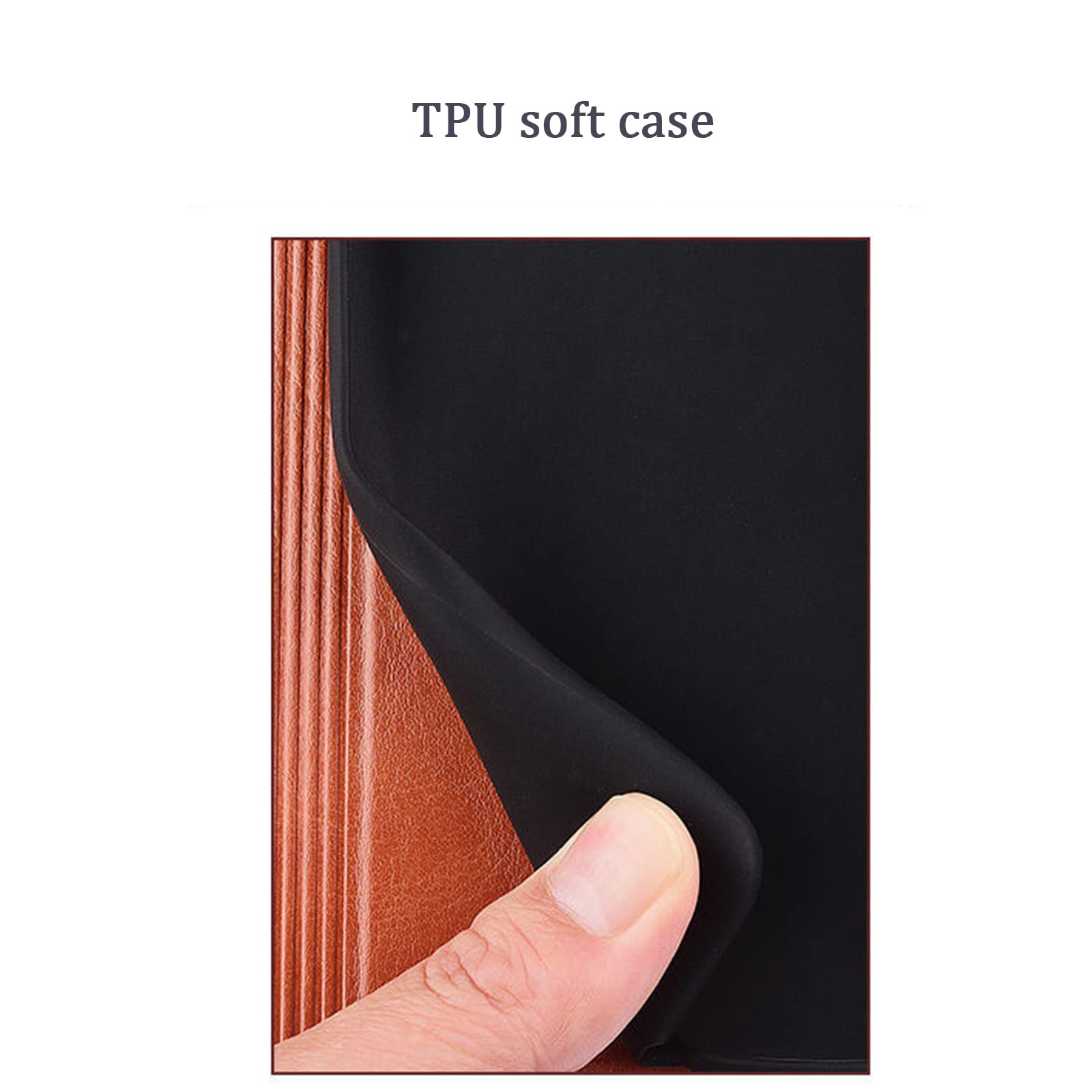 Etui portfelowe na Xiaomi 13 Ultra z uchwytem na karty, trwałe magnetyczne zapięcia z prawdziwej skóry, etui z klapką do Xiaomi 13 Ultra, brązowe 2