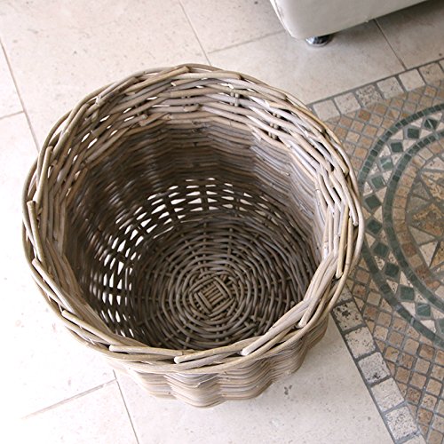 Amazon | ラタン・バスケット/鉢カバー プランターカバーグレーっぽい