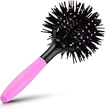 3D Locken Haarbürste, 10,5x21,5cm/4,1x8,5 Zoll 360 Grad Styling ABS Runde Haarbürsten Massage Kamm Kugelförmige Locken Detangling 140℃ Hitzebeständige Haare Kämme Für Frauen Nasses Trockenes Haar