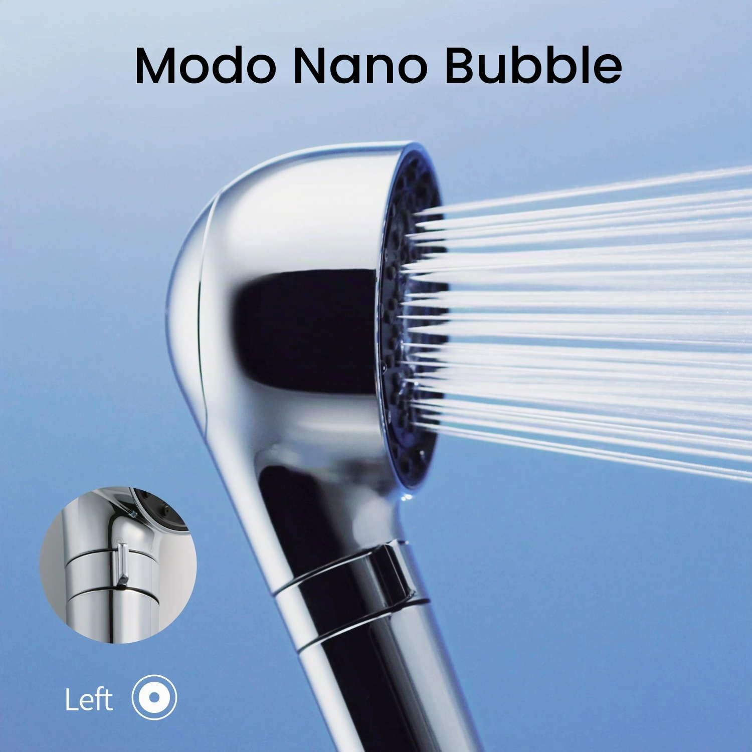 MYTREX HiHo Fine Bubble+e Cabezal de Ducha SPA con Microcorriente – Nanoburbujas para Hidratación, Limpieza Profunda y Purificación del Agua – Ideal para Piel Sensible – Modelo MTHFE23SL