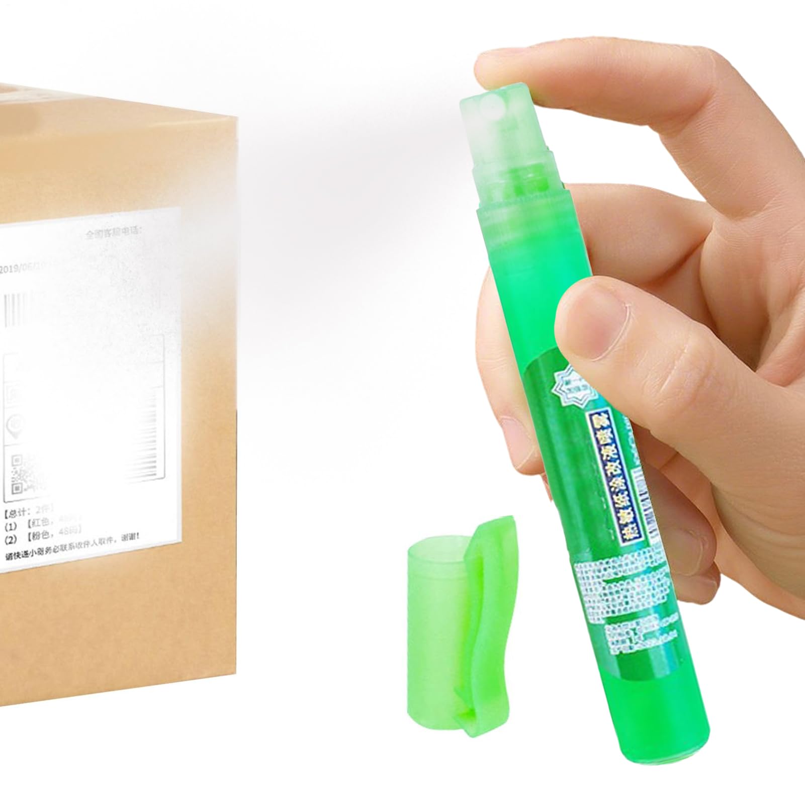 Genérico Thermal Correction Fluid - 10ml Privacy Coverage Spray Pen | Green PC Case Smear Coverer for Shipping Address Bills Labels Packages, Information Protection Tool for Office Home School Secure