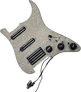 Guitar Pickup Prewired Pickguard Pickups Humbucker Pickup Single Cut Features Wiring Harness Guitar Set guitar pickguard pickup (Color : 06)