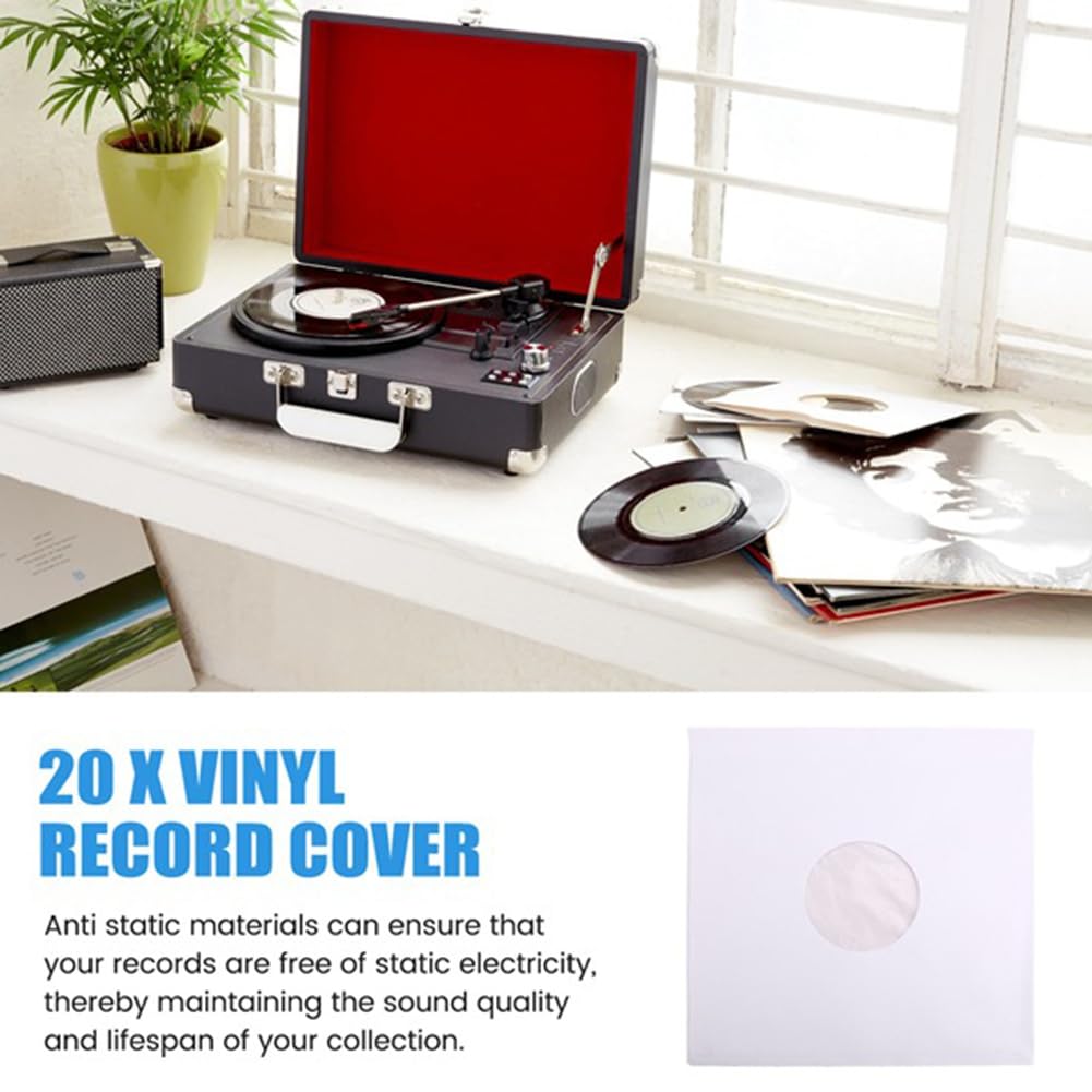 100 buste antistatiche per dischi in vinile da 12 pollici, protettiva per lettore CD con borsa interna per dischi in vinile