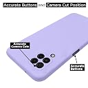Pikkme Samsung M32 4G / M32 Prime / F22 4G Back Cover Soft Matte Liquid Silicone TPU | Camera Protection | Shockproof Slim Back Case for Samsung M32 4G / M32 Prime / F22 4G (Purple) gallery image