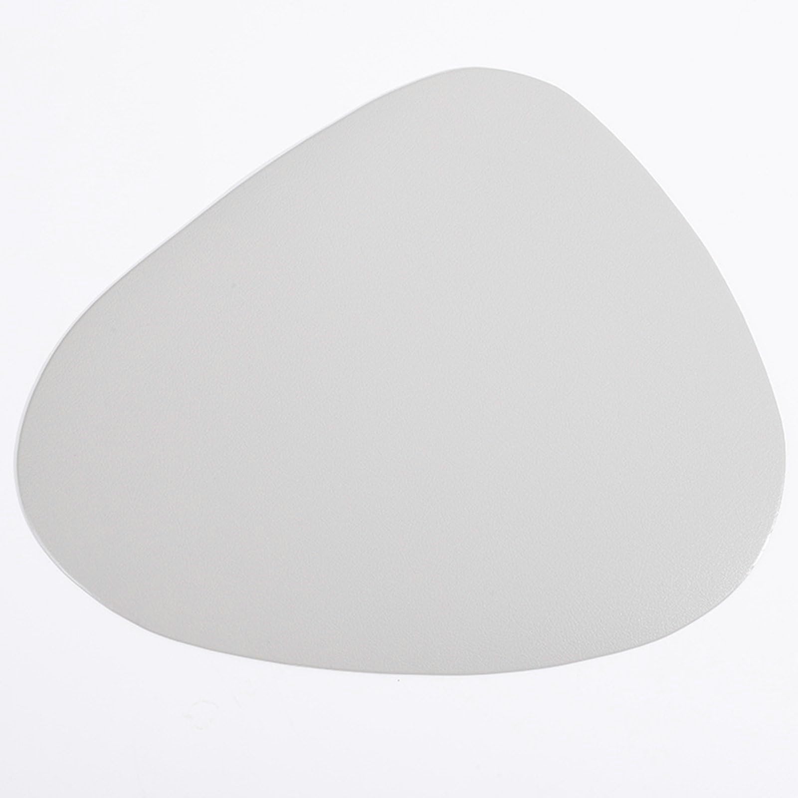 Tovaglietta Americana Goccia D'Acqua, Set di 6 Tovagliette Lavabili Finta Pelle Tinta Unita PVC Tovagliette Antiscivolo e Resistenti al Calore (Grigio Chiaro, 45x36.5CM)