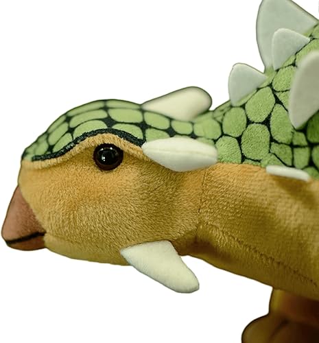 Miniatura 2 de FRANKIEZHOU Ankylosaurus - Animal de peluche verde de 14 pulgadas, juguete de peluche de dinosaurio, regalos para niños, decoración del hogar,