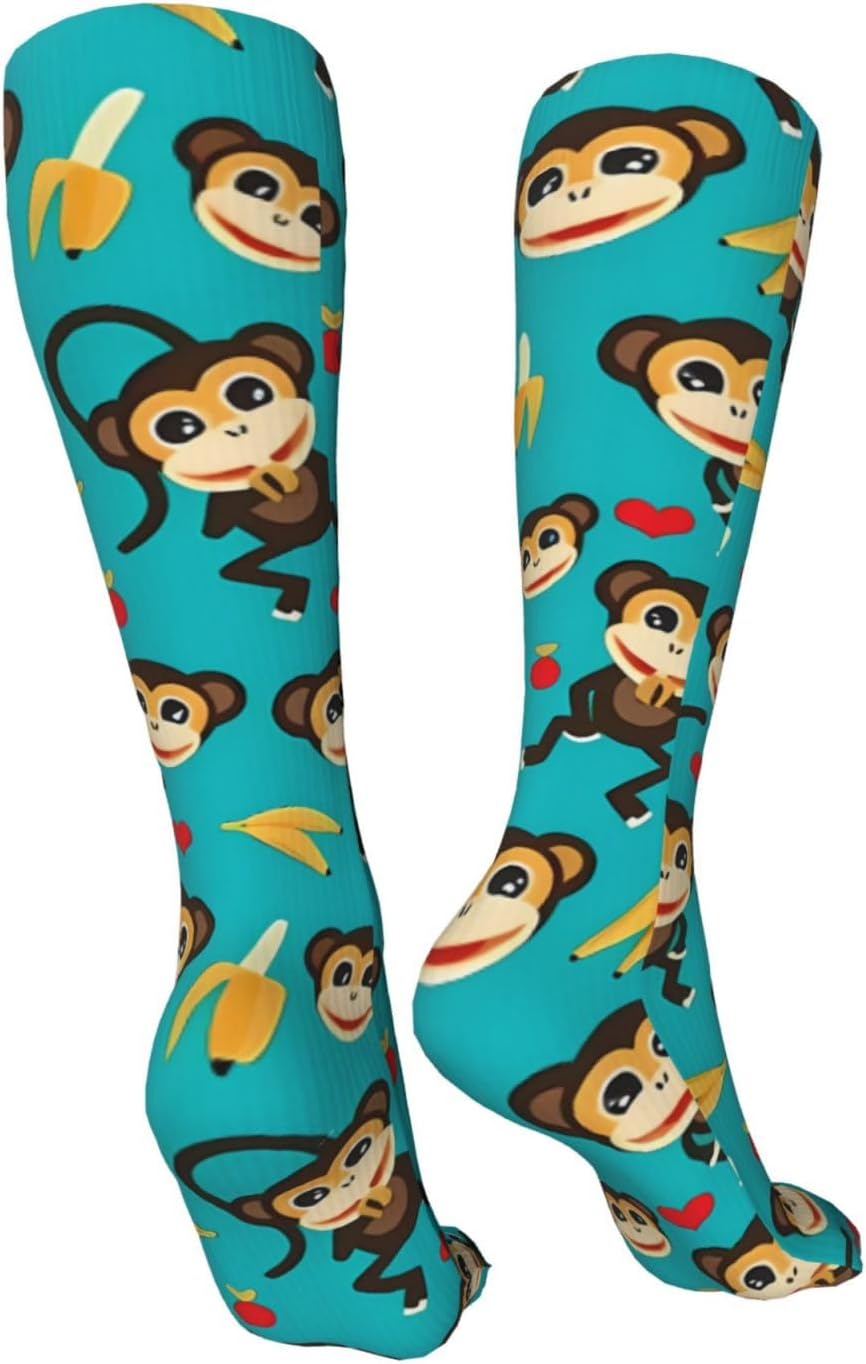 Kids Cozy Knee High Tube Compression Socks Funny Novelty Athletic Long Crew Socks for Child Girls Boys Youth 19.8in
