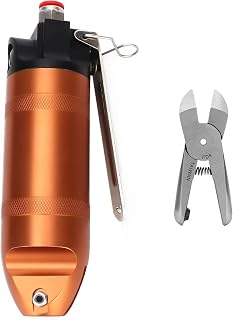 HS20 Series Pneumatic Scissors Nippers Shears HS20 Scissors Compressed Powered Cutting Tool for Copper Wire Iron Wire Stainless Steel Plastic Cable HS20 F5 Industrial Cutter with (HS20-F5D)