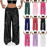 Rayures scintillantes à paillettes : orné de paillettes scintillantes dans un motif rayé frappant, ce pantalon capture magnifiquement la lumière, vous permettant de vous démarquer à tout événement
