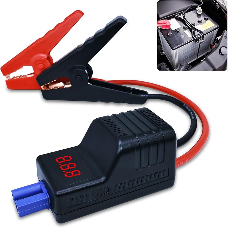 Garras inteligentes EC5 para partida auxiliar DY Power Sun 12 V com tela LCD – 1 unidade